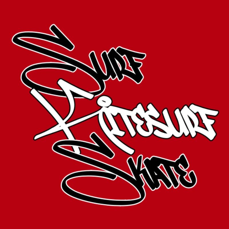 Graffiti Surf Script Blanc