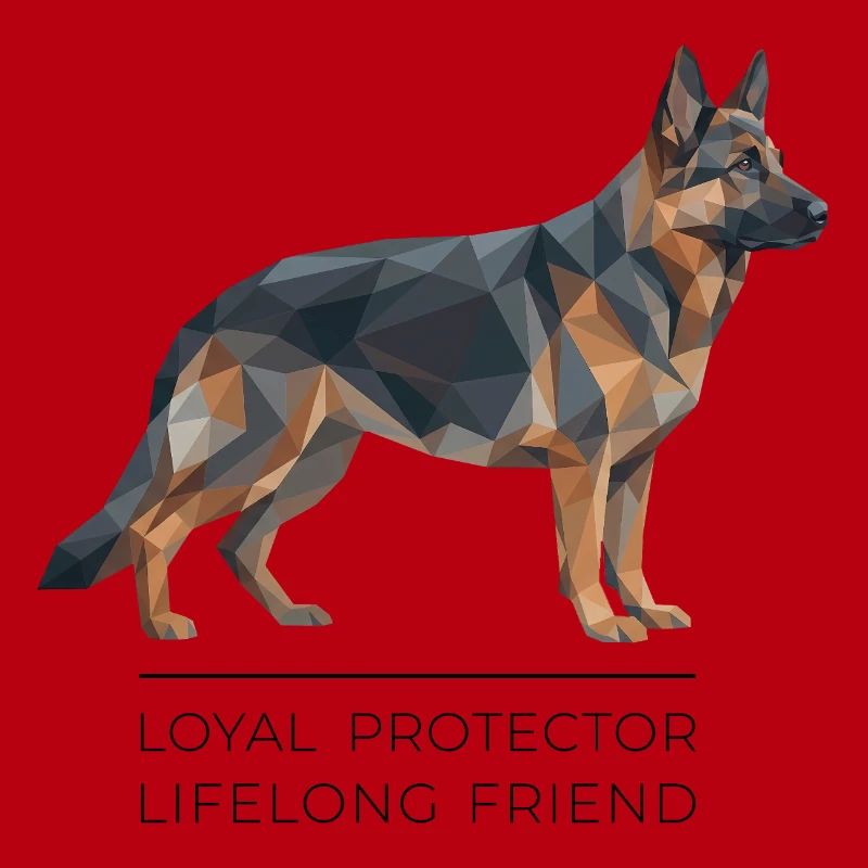 German Shepherd Low-Poly - Loyal, brave, true