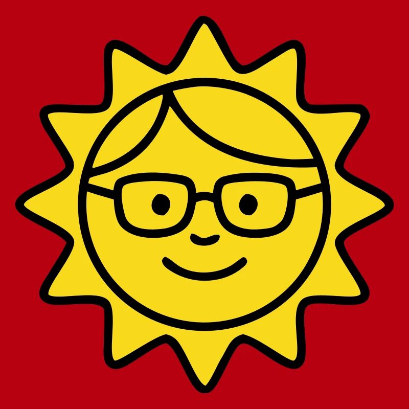 Lachende Sonne Brille Comic