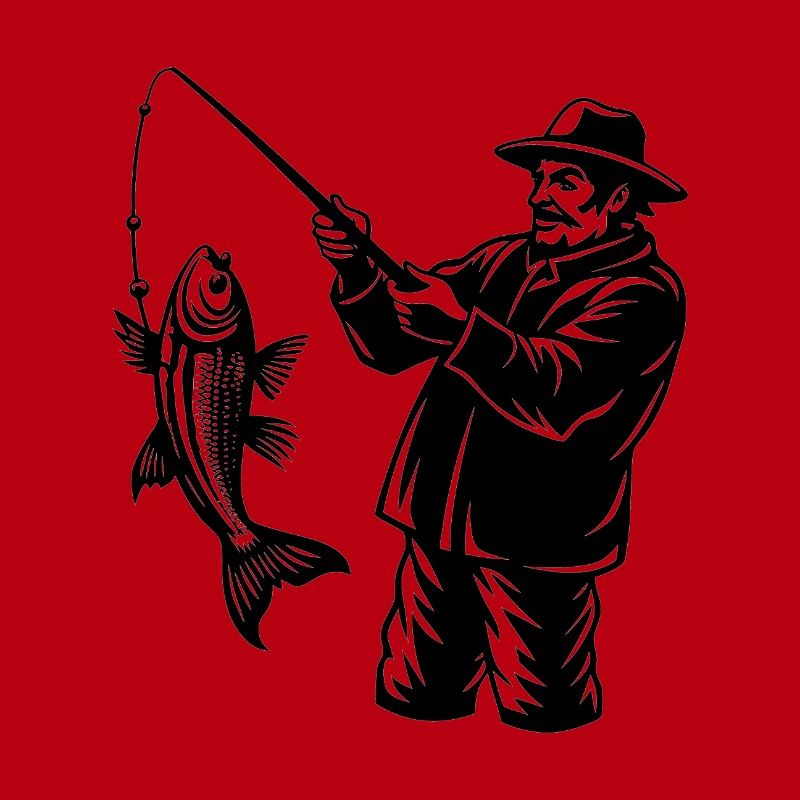 Fisherman caught a fish