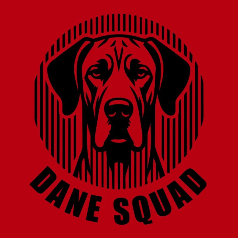 Dane Squad – Minimalist linear silouette dog