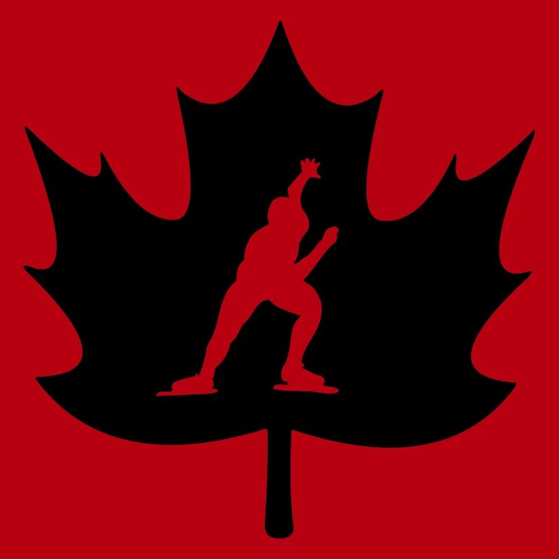 Canada maple leaf skating logo