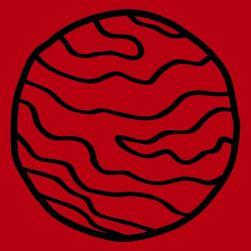 Planet Simple Space Doodle