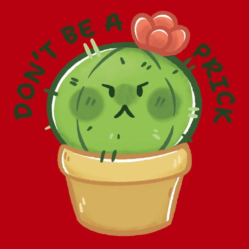 Grumpy Cactus with Message