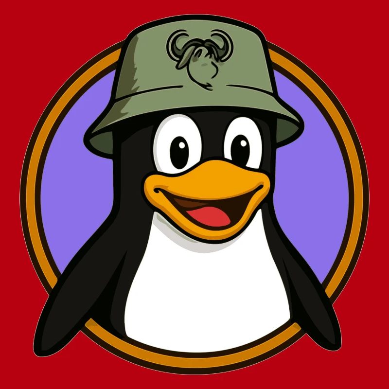 Tux Linux + GNU Hut