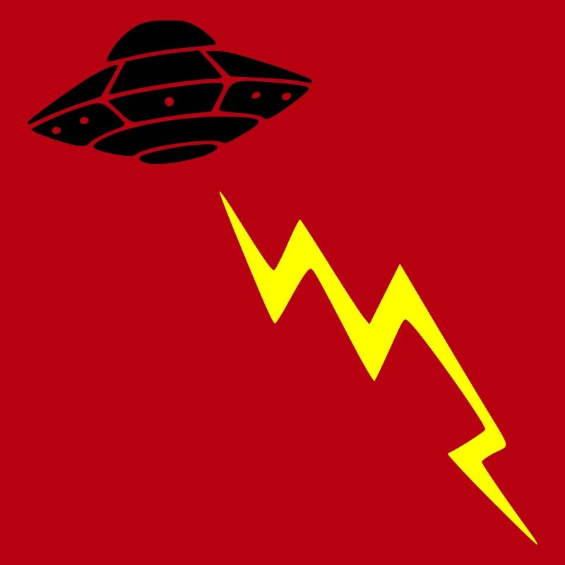 UFO Invasion Lightning Attack Alien Vector