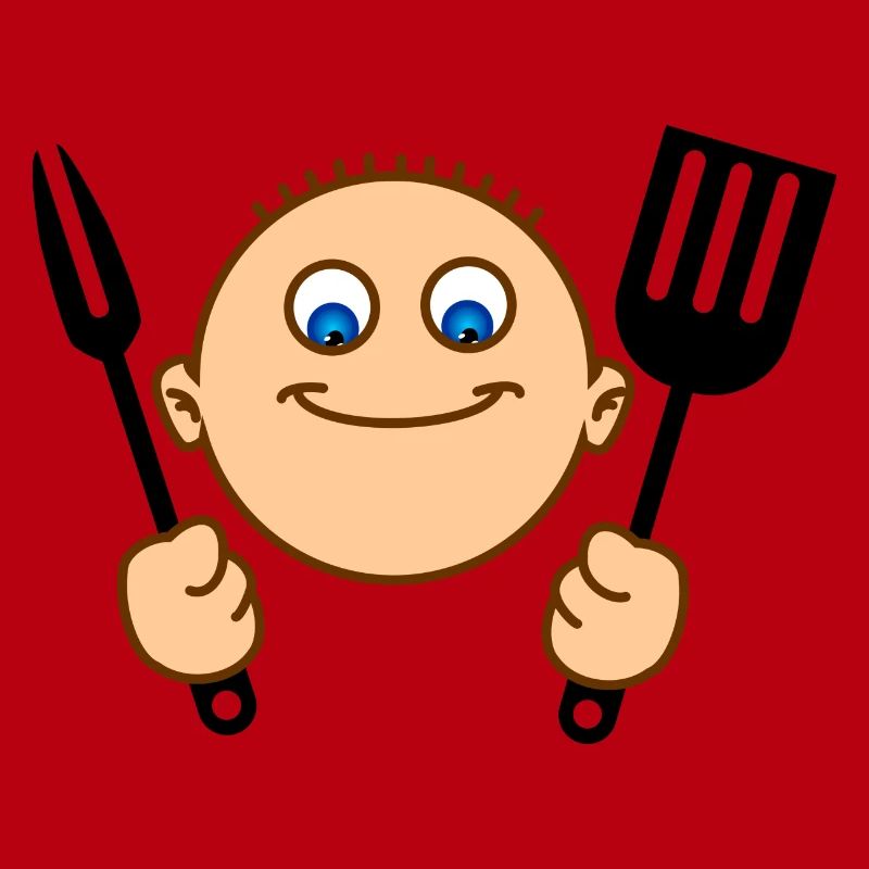 Fröhliche Hilfe in der Küche oder BBQ