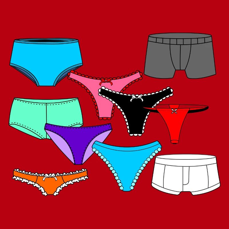 Dessous-Logo mit Slip und Unterhose
