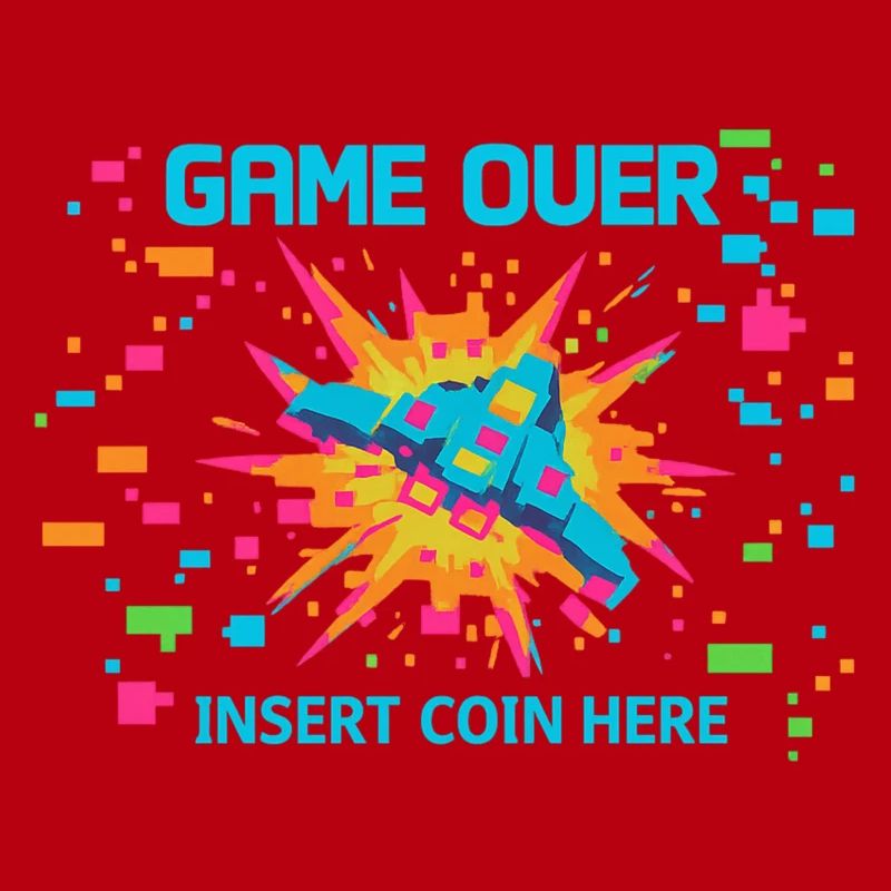 Game Over Neon Arcade Game