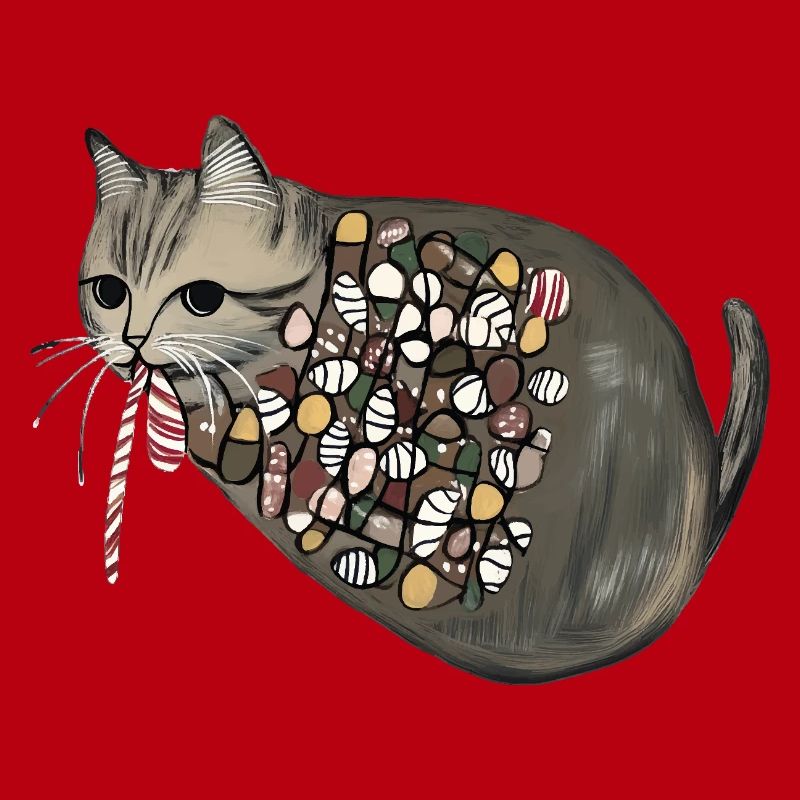 Candy Pattern Candy Cat