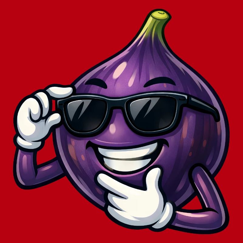 Cool Fig Cartoon Comic Fruit Summer Fruit