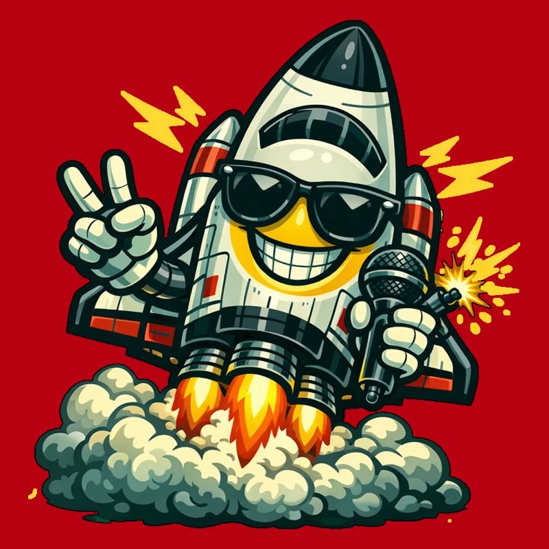 Space Rocket Duck mit Mikrofon