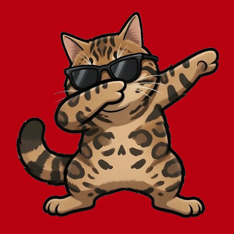 Dabbing Bengal Katze