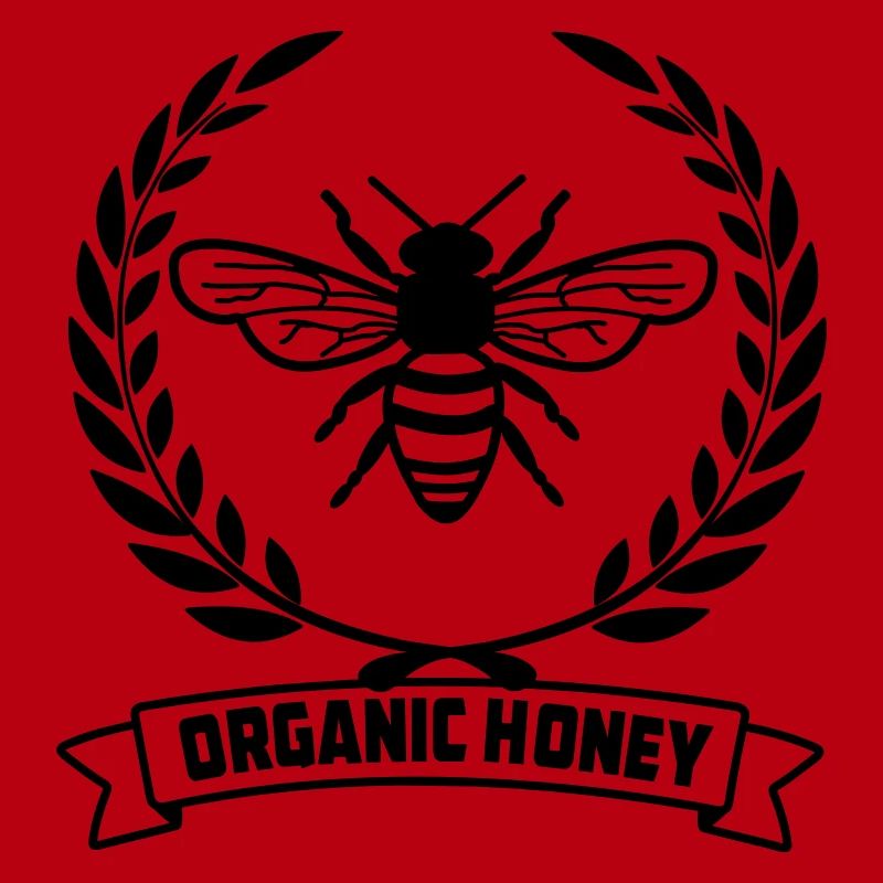 Abeilles en couronne de laurier