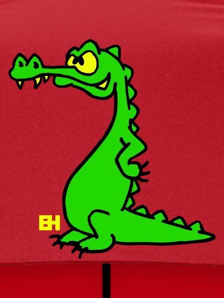 Smiling Crocodile, dreifarbiges Design
