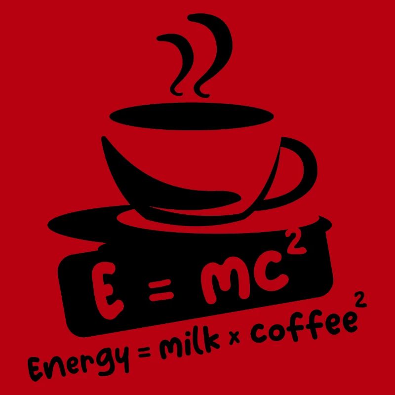 E=mc2 Coffee Funny Sayings Einstein Cafe Logo