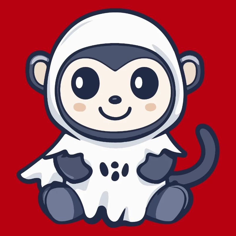 Monkey Halloween Ghost