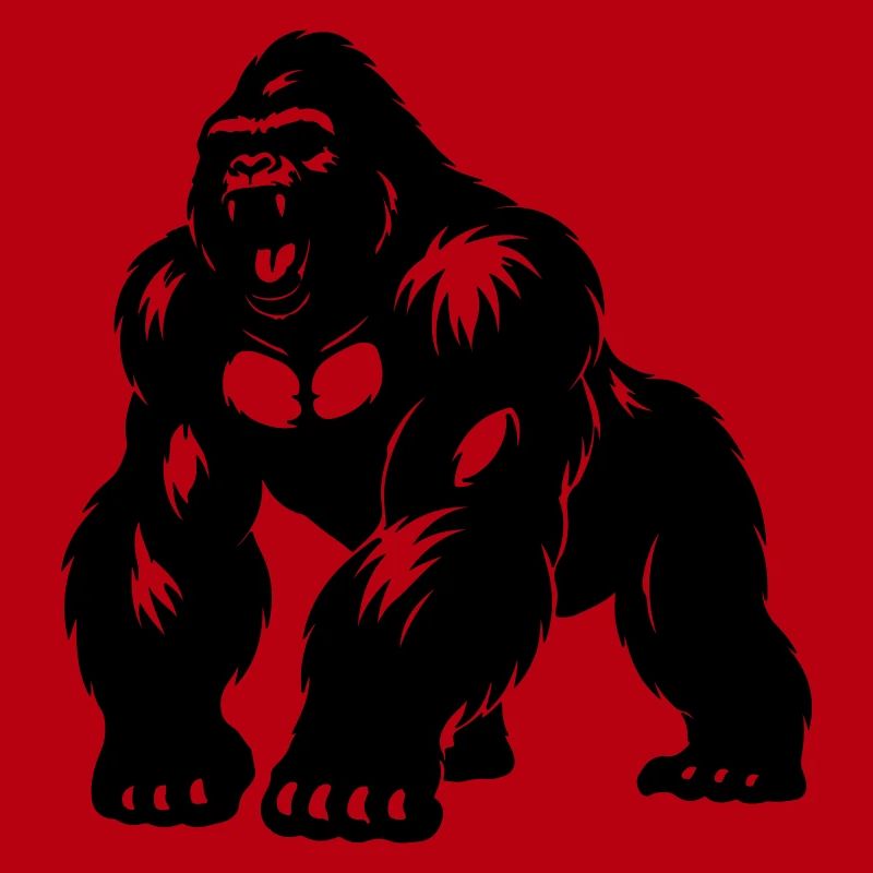 Gorilla Silverback Silhouette