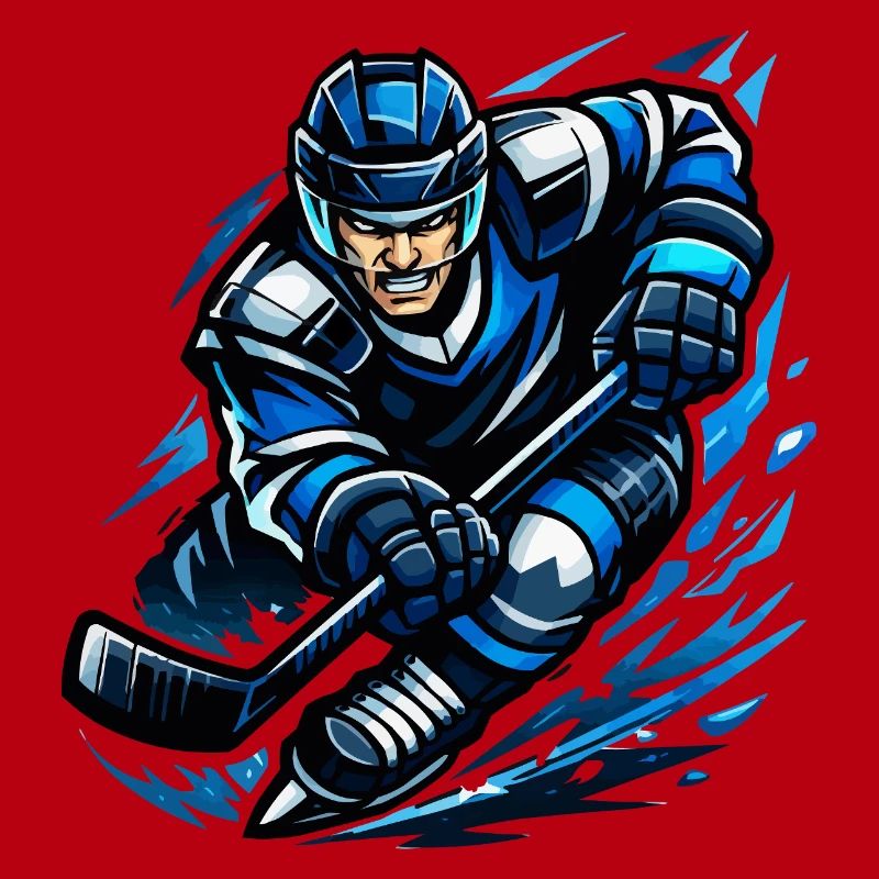 Blitzender Eishockeyspieler