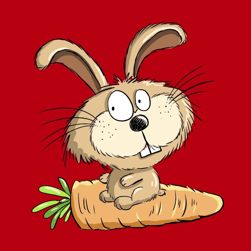 Rabbit With Carrot I Easter I Easter Comic