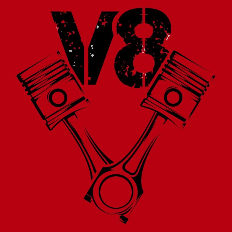 Piston Engine Illustration V8 Symbol icon Logo