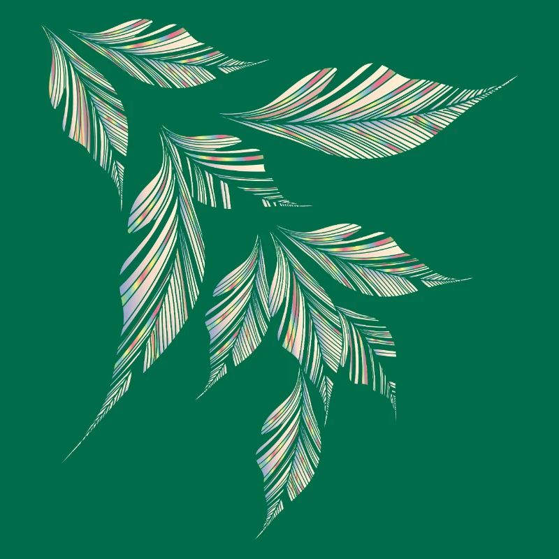 Delicately shimmering, feather-light leaf pattern