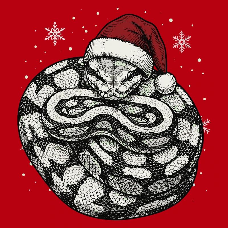 Serpent roi python roi de Noël Python boule