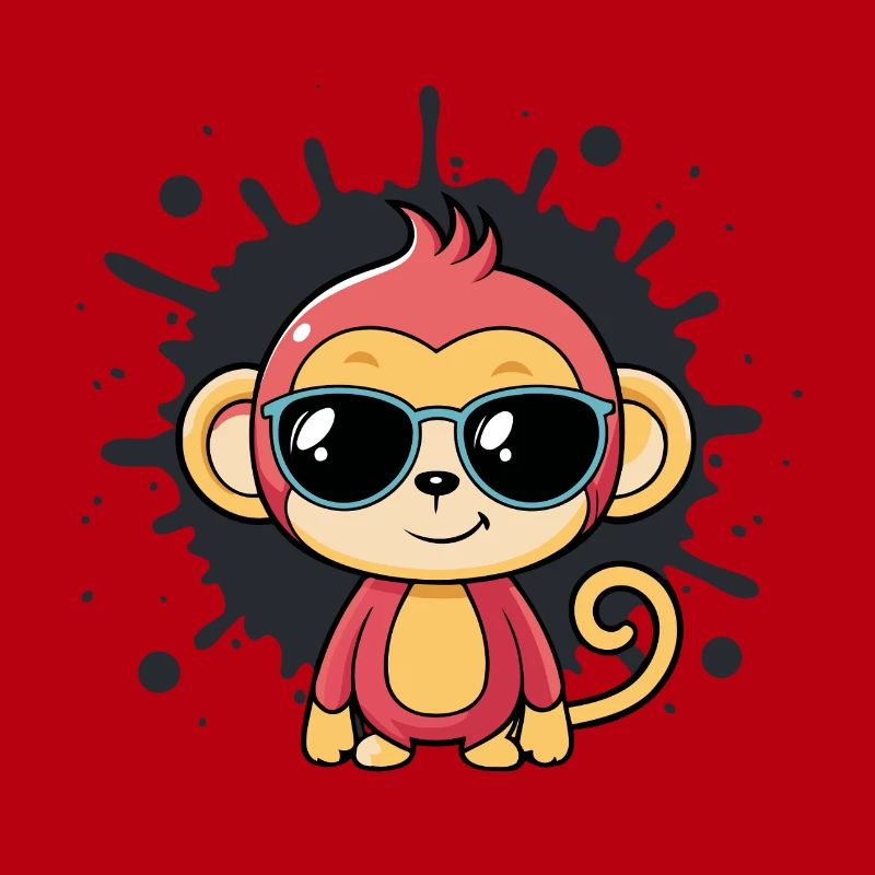 Monkey Chic Splash schwarze Brille