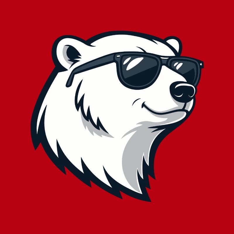 Eisbär mit Brille
