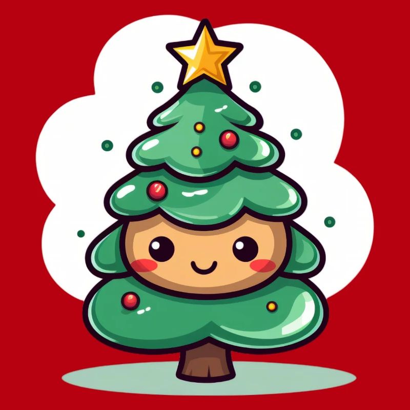 Conception de mascotte d’arbre de Noël mignon