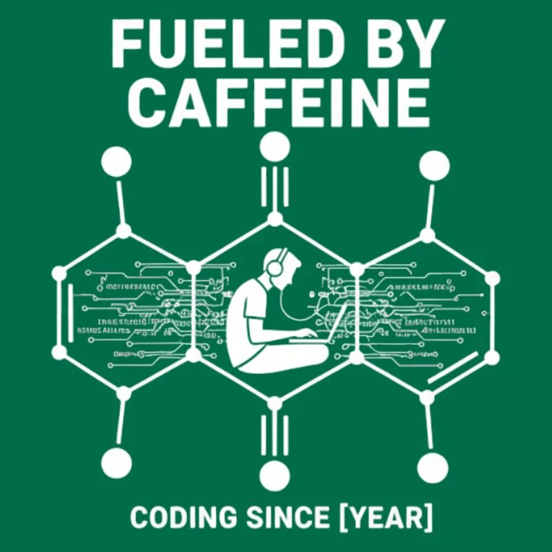Fueled by Caffeine Coding Shirt | Programmer