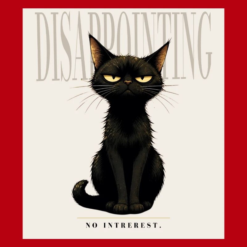 DISAPPOINTING Sarcastic Black Cat Design