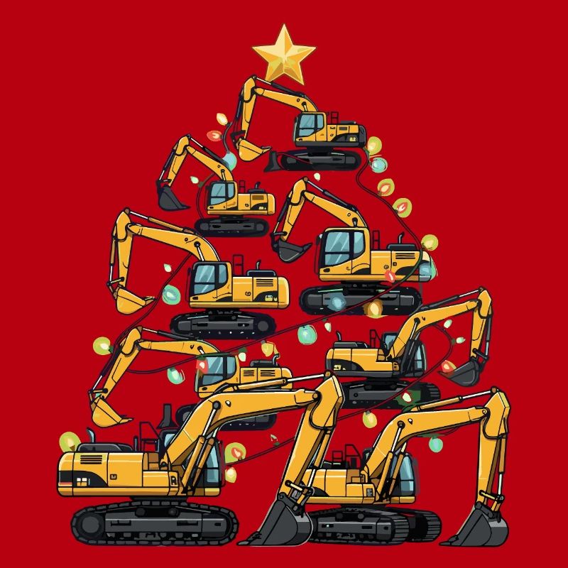 Lustiger Bagger Weihnachtsbaum Geschenk