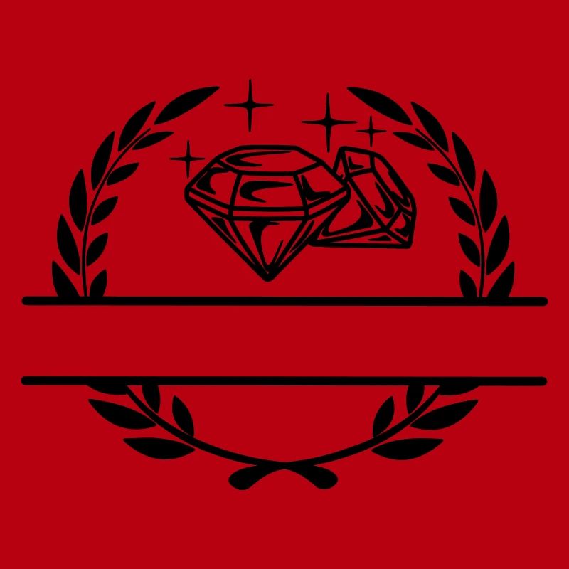 Diamond in laurel wreath