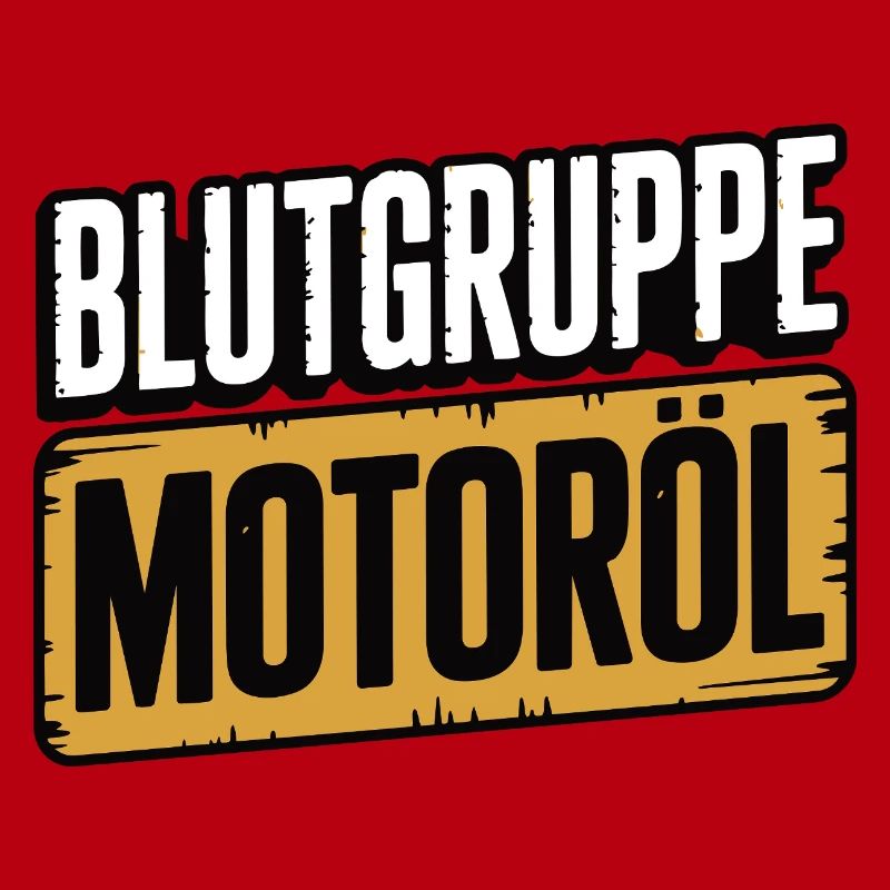 Blutgruppe Motoröl Schrauber Design