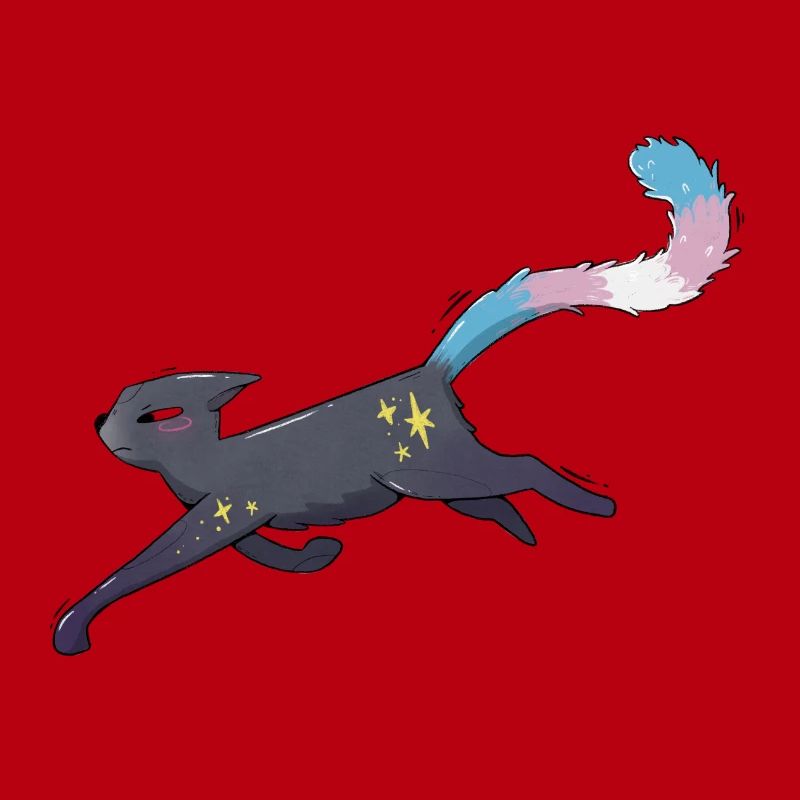 Fierté trans de chat mignon
