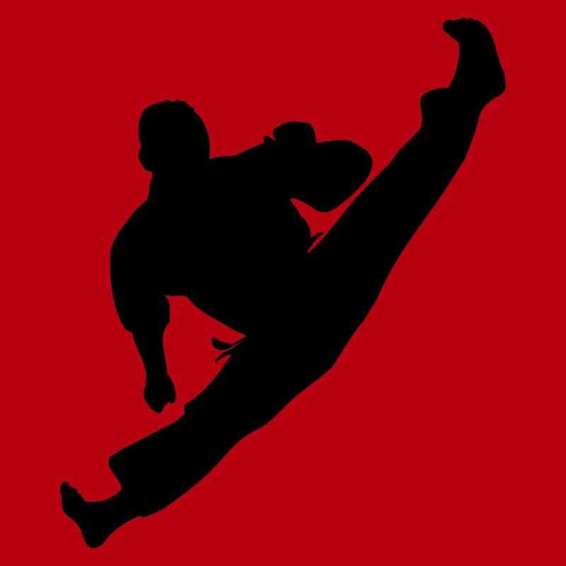 Jumpkick Geri Kick Karate oder Teakwondo