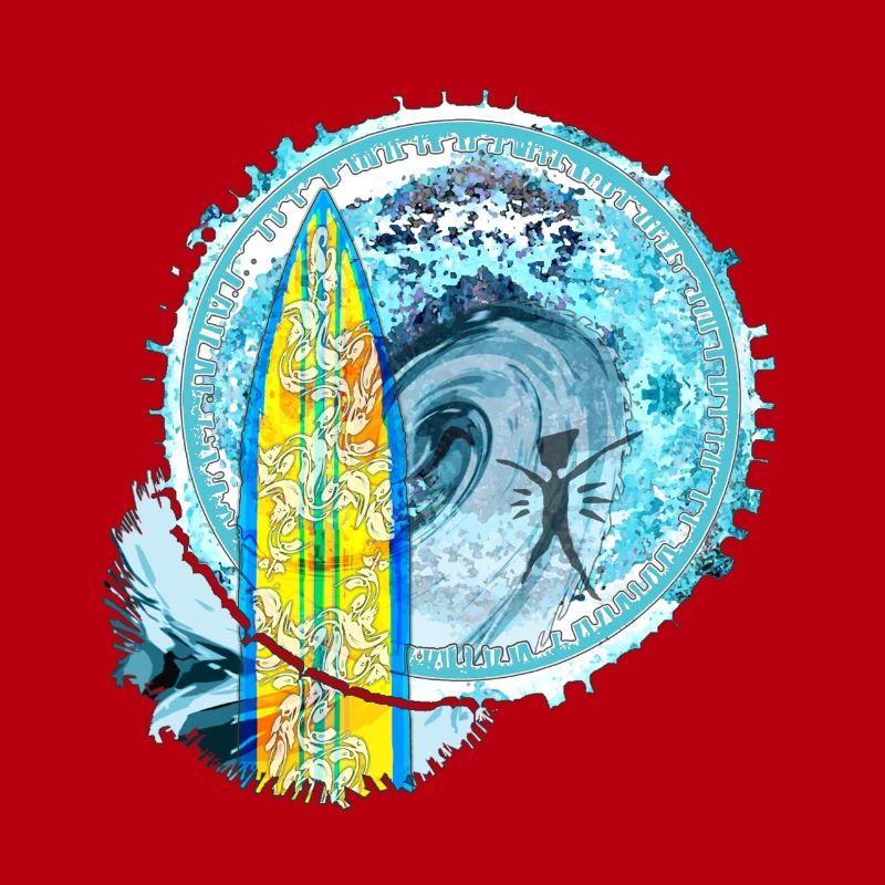 Vagues de surf Abstrait Impression d’art