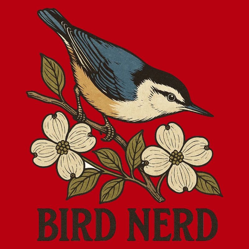 Eleganter blau-schwarzer Singvogel Vogel Nerd