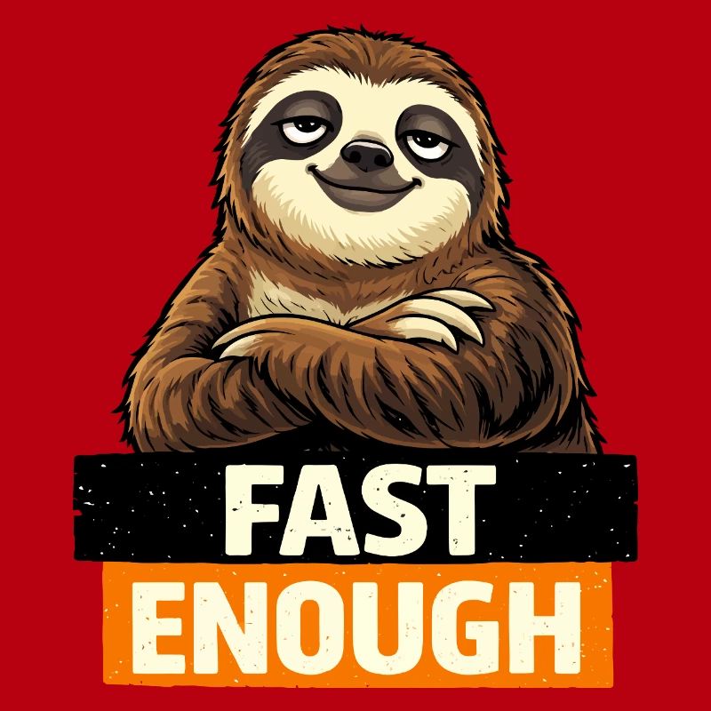 Fast Enough Sloth Graphic