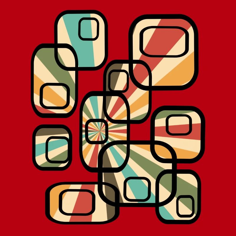 70s wallpaper pattern cuboid retro pattern