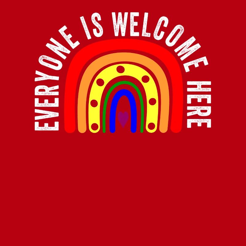 UNITY DAY Everyone is Welcome Here Boho Rainbow