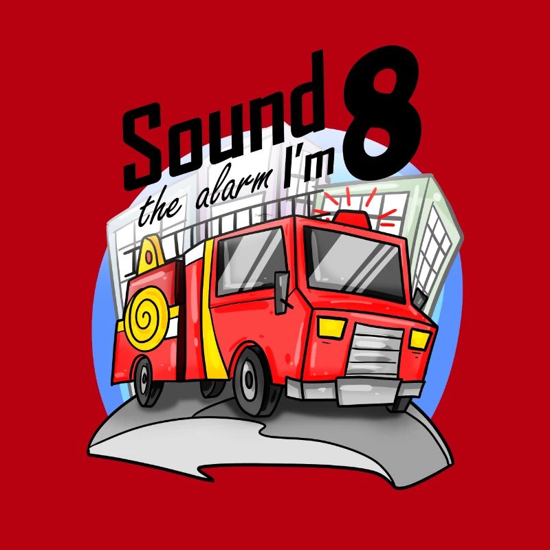 8 years old Young fire brigade fire engine car