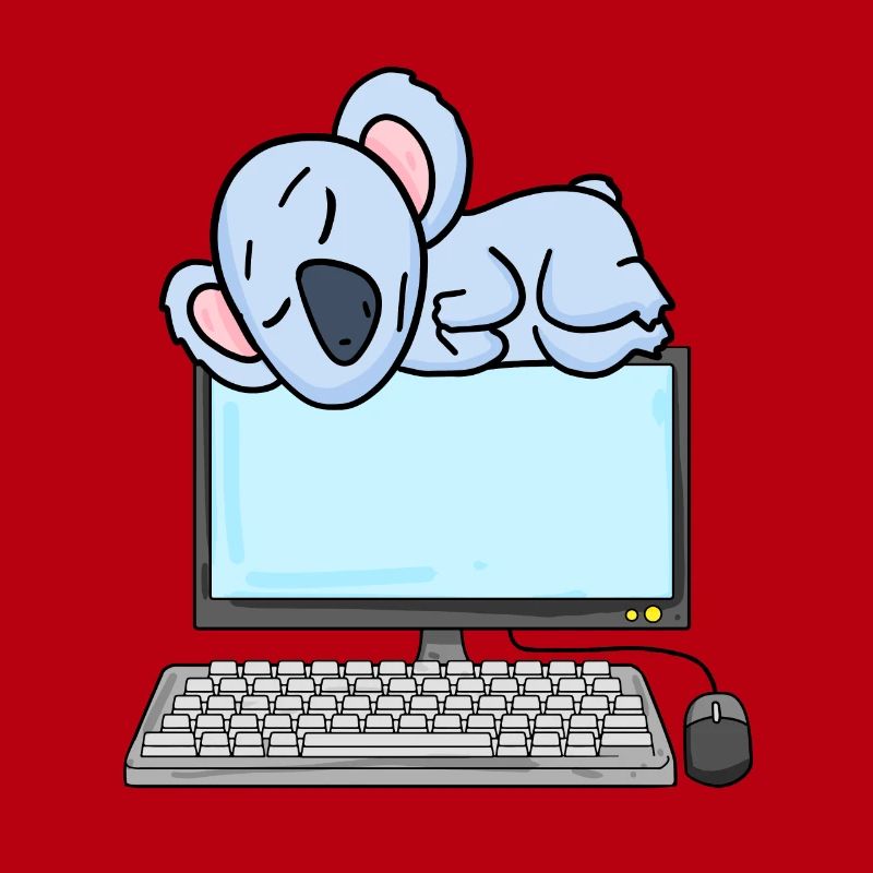 Koala Computer Nerd Programmierer Geschenk