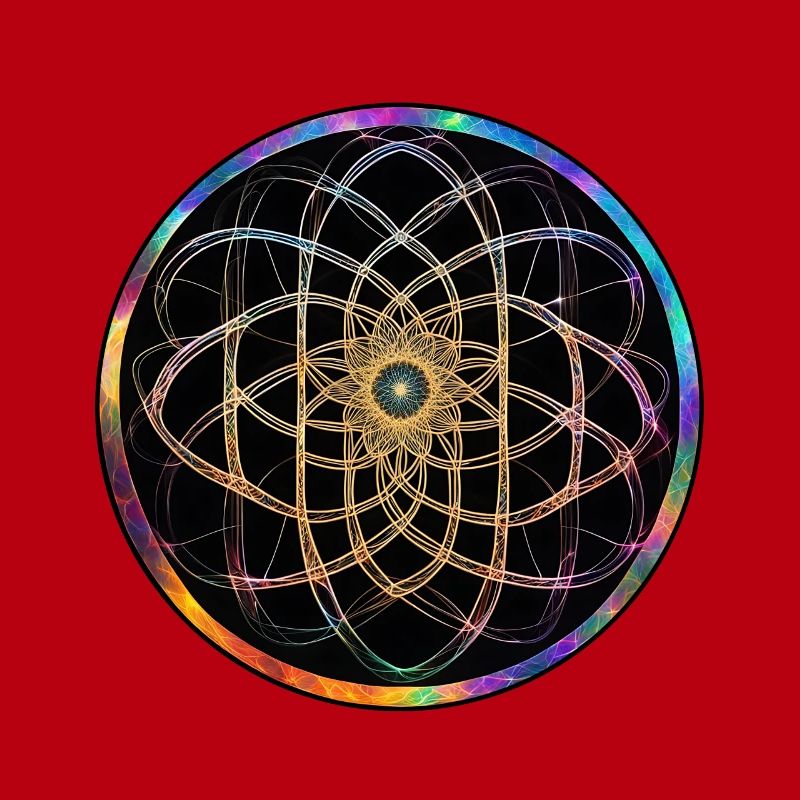 Rainbow Mandala Circle Pattern