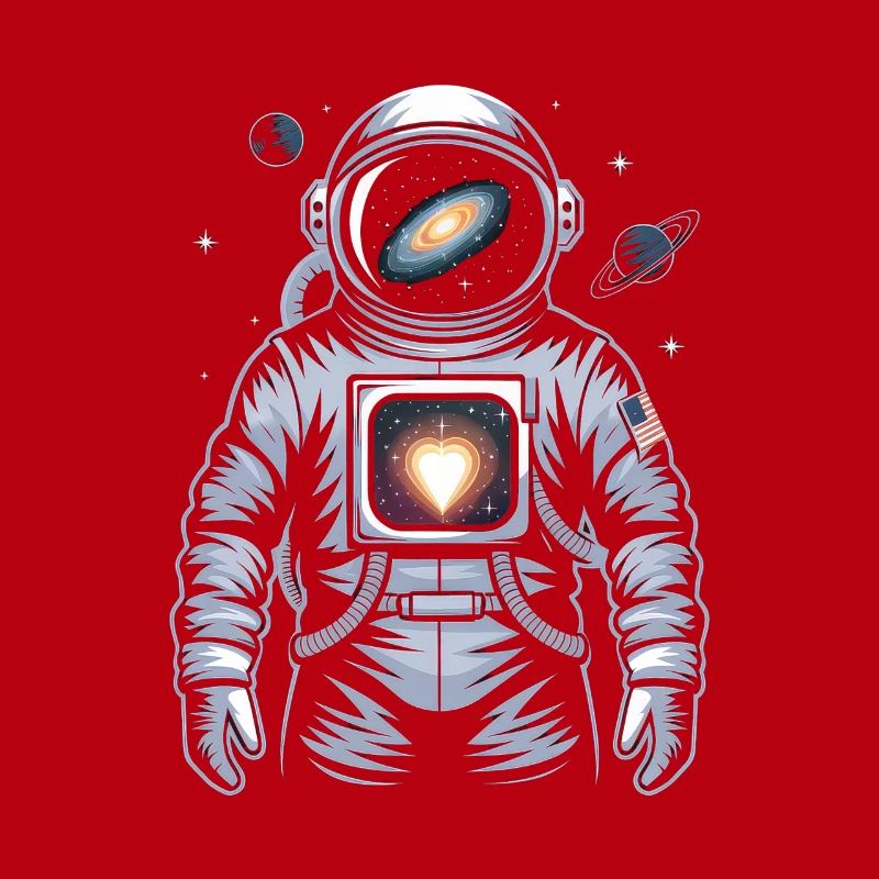 Conception d’astronaute de cœur de l’espace