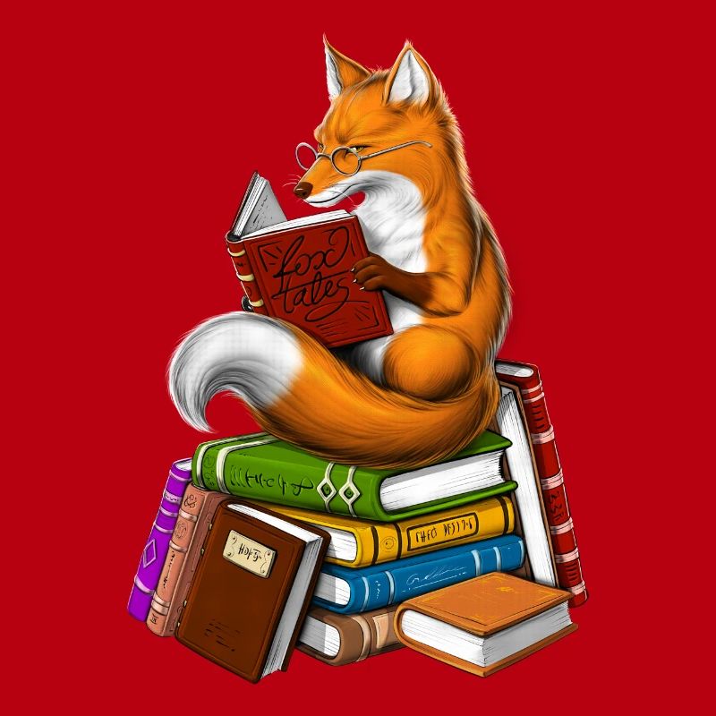 Fuchs liest ein Buch