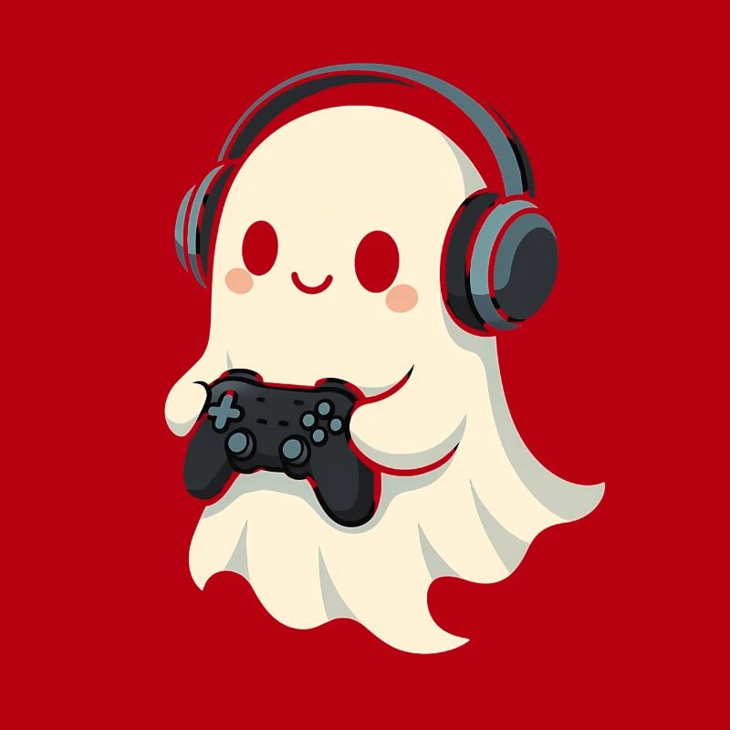 Geist mit Kopfhörer Spielcontroller