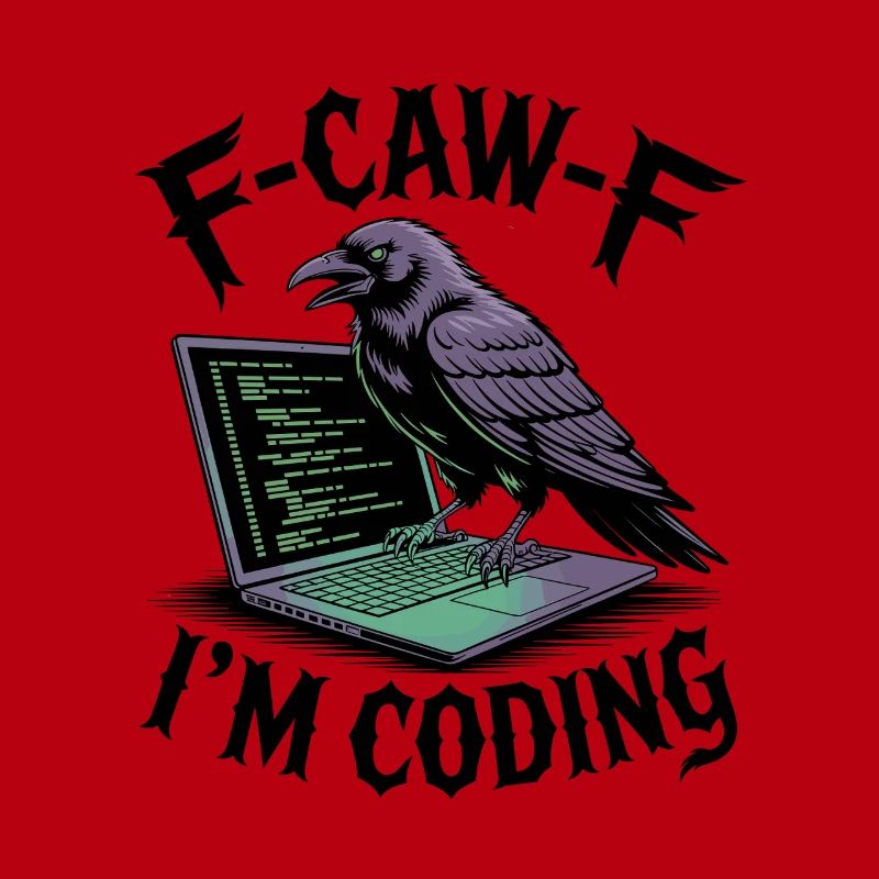 RabenCoder: Code Raven am Laptop
