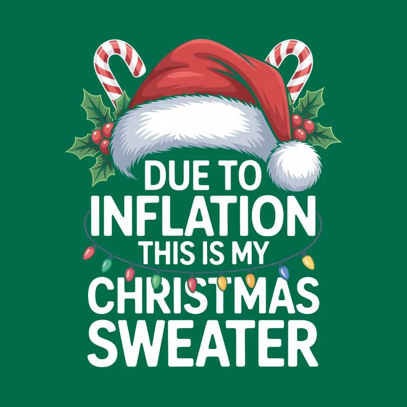 Jeu de mots sur l’inflation avec le pull de Noël